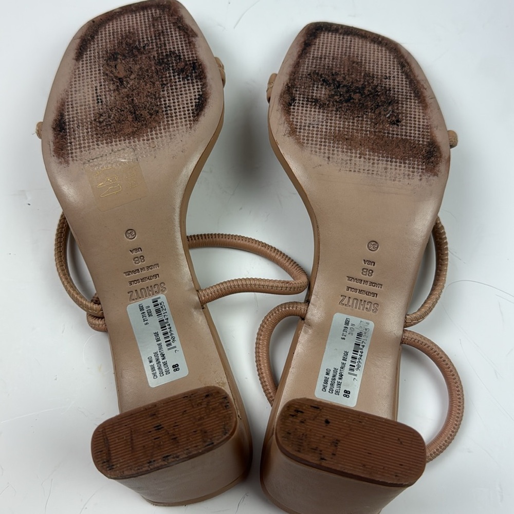 Schutz Chessie Mid Sandal in True Beige - Picture 8 of 9
